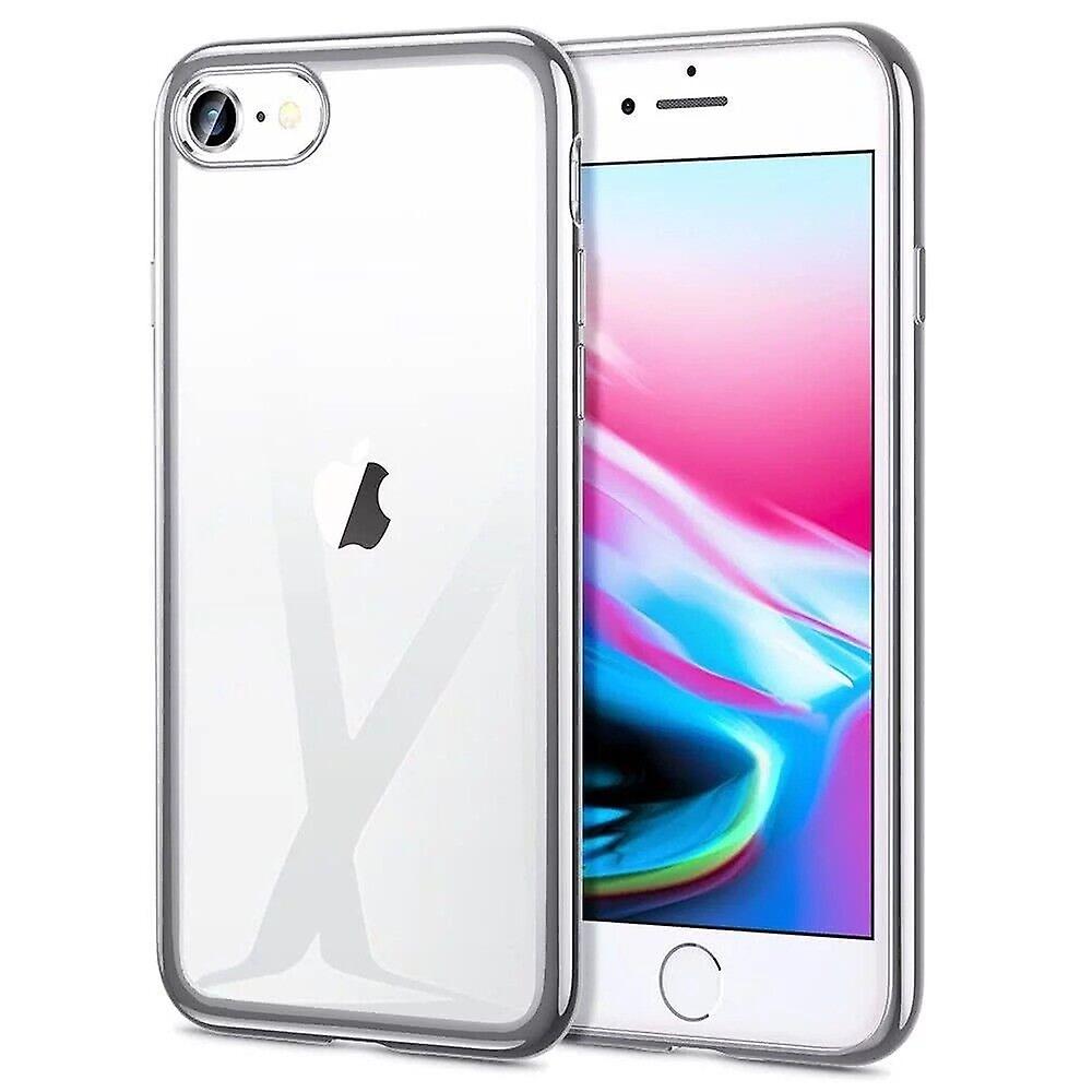Esr Iphone 2022/2020/8/7 Slim Thin Light Clear Phone Back Case - Silver