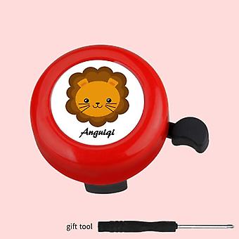 Veeki Classic Bicycle Bell Aluminum Loud Bicycle Bell Bicycle Accessories-Cartoon Red Lion + Tools (Two)