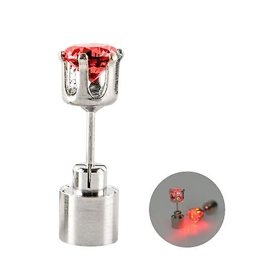 1Pc Ear Stud Flashing Eye-catching High Transparency Handmade Faux Crystal Decorate Portable LED Women