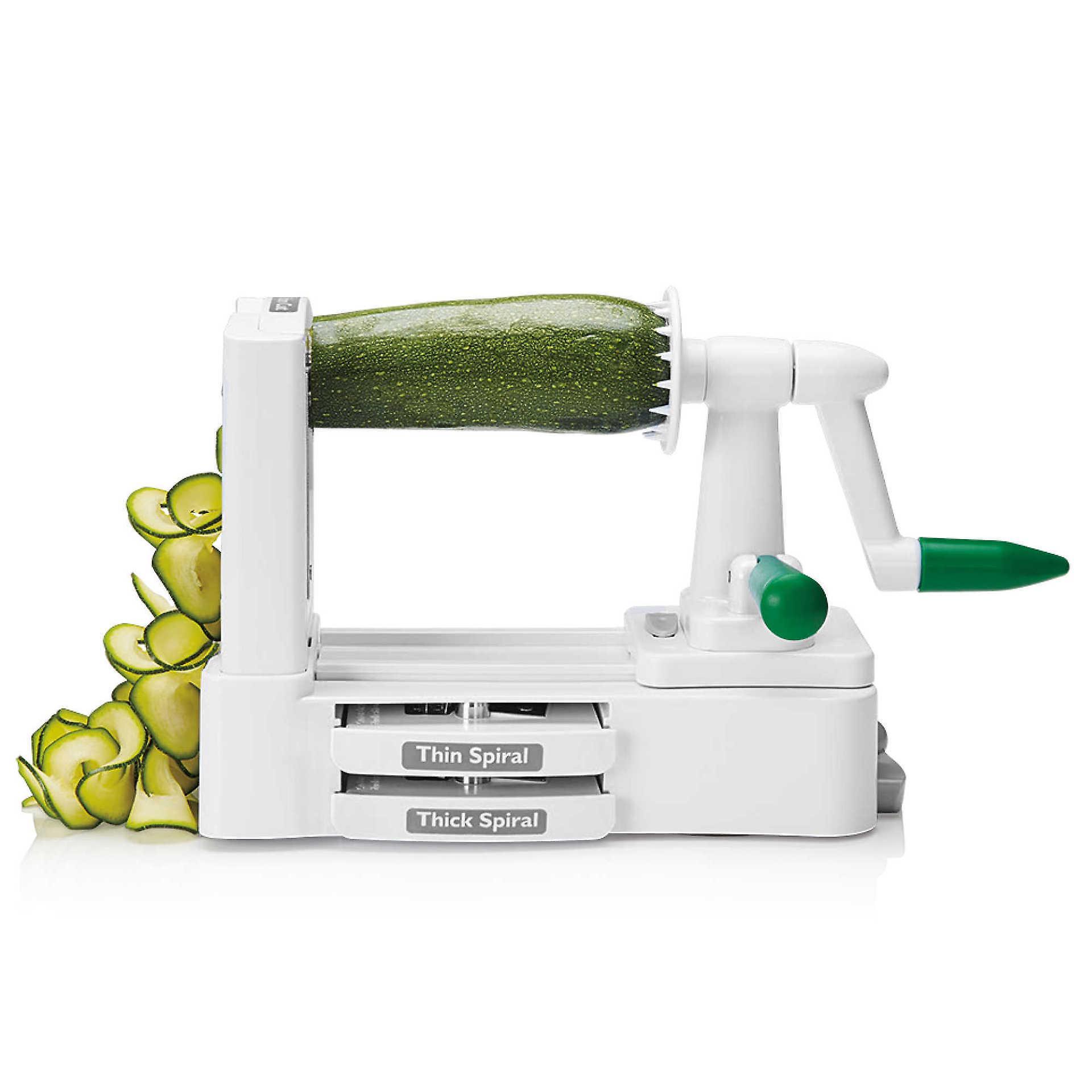 Spiral Vegetable Slicer: Handheld 3-in-1 Rotary Vegetable Cutter, Multi-functional Vegetable and Fruit Slicer and Grater