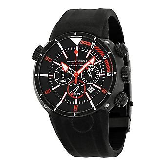 R.momo diver pro. Cj. Pvd. esf neg/roj. Watch for Analog Quartz Men with Silicone Bracelet MD1005BK-04RD