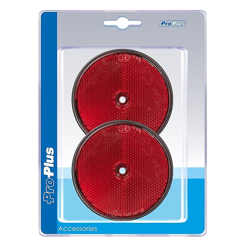 Reflector red 80mm screwed 2 pieces in blister