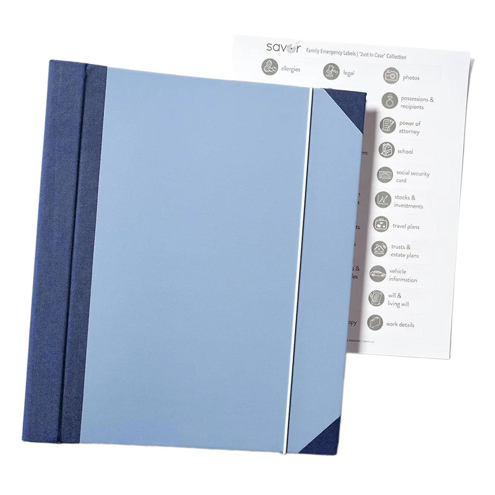 Accordion File Organizer Family Important Documents Organizer for Bill Paper Blue