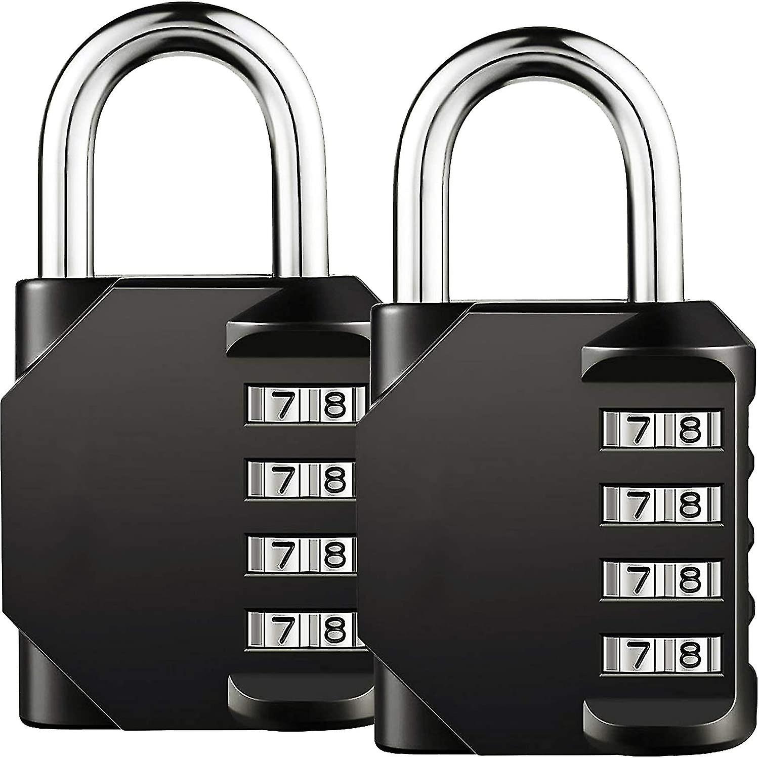 4 Digit Combination Padlock, 2 Pack Code Padlock 4 Digit Anti Rust And Water Resistant Combination P