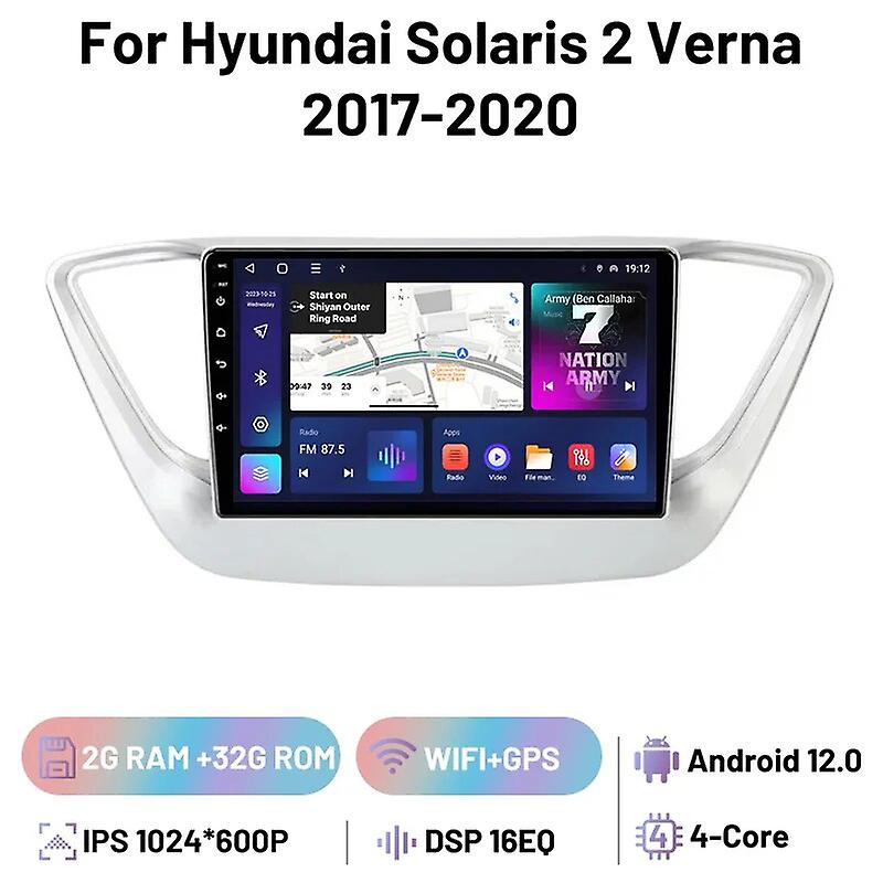 Car Radio Android 13 Carplay Multimedia Stereo Player Gps Navigation Autoradio For Hyundai Solaris 2 Verna 2017 2018 2019 2020
