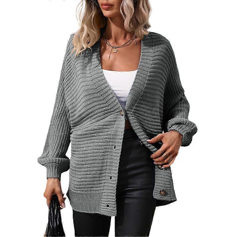 Damen Herbst Winter Lose Strickjacke