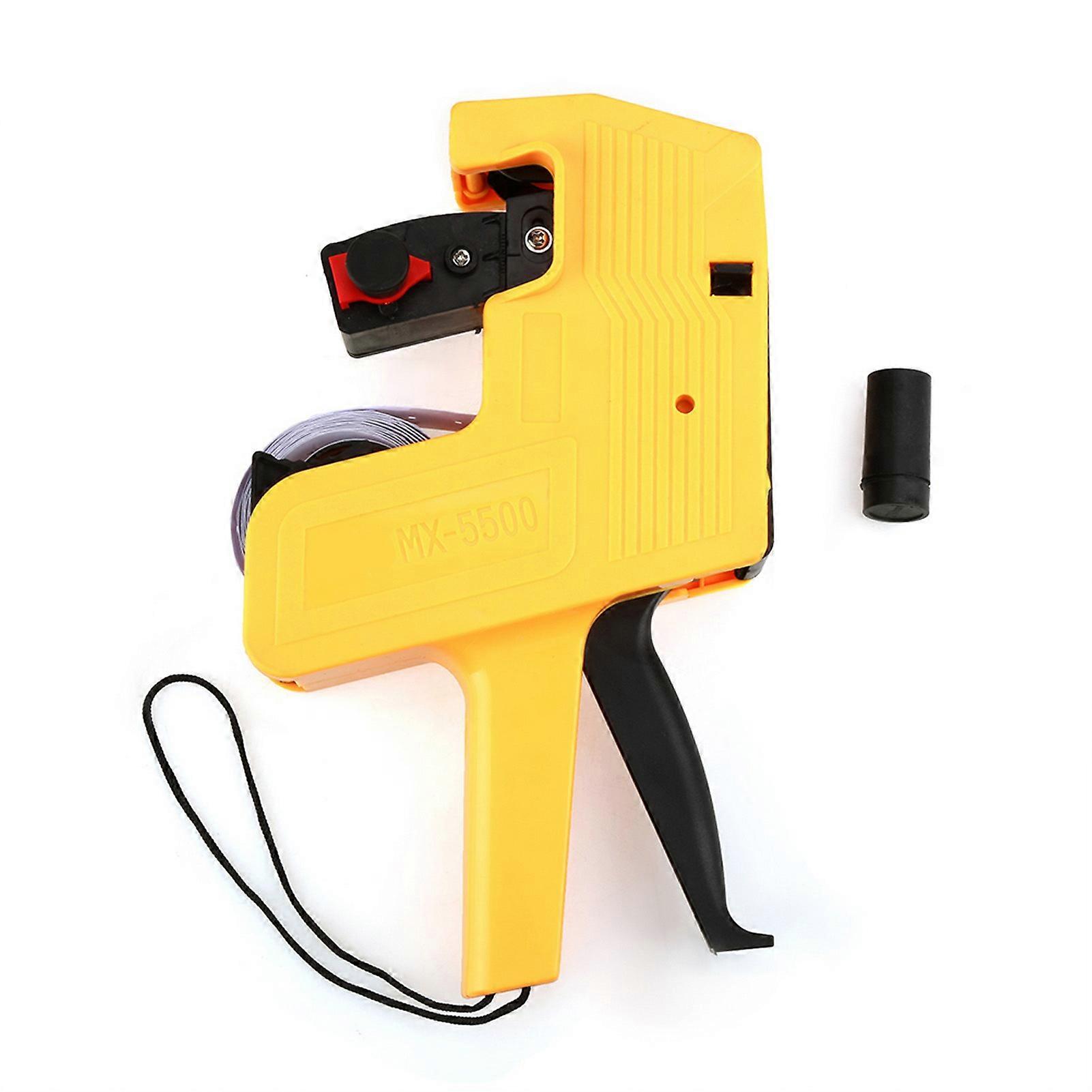 MX-5500 Labeler 8 Digits Price Label Gun Retail Tool Include Labels & Ink Refill(yellow)