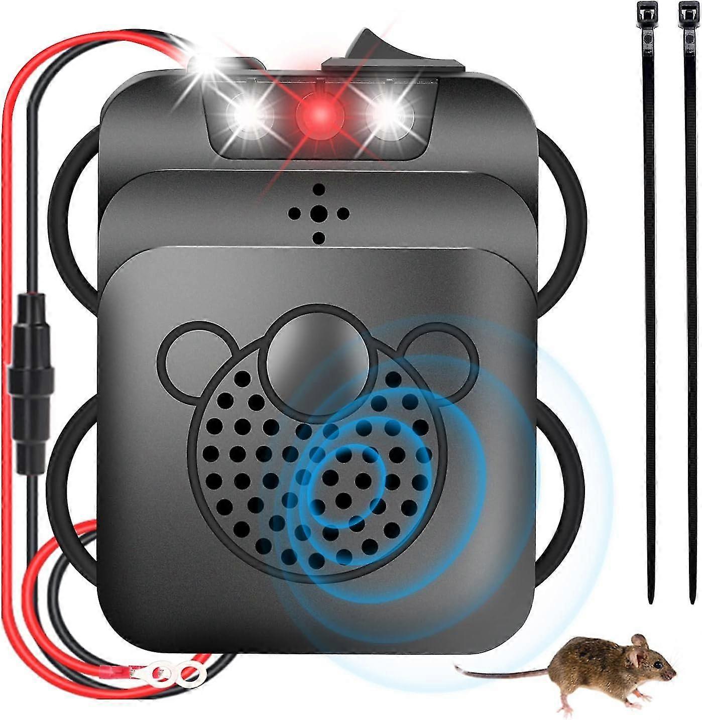 Ultrasonic Pest Repeller For Car, Pest Control Mouse Rejection, Automotive Repeller Anti Martens, Weasels, Foxes, Raccoons And Rodents