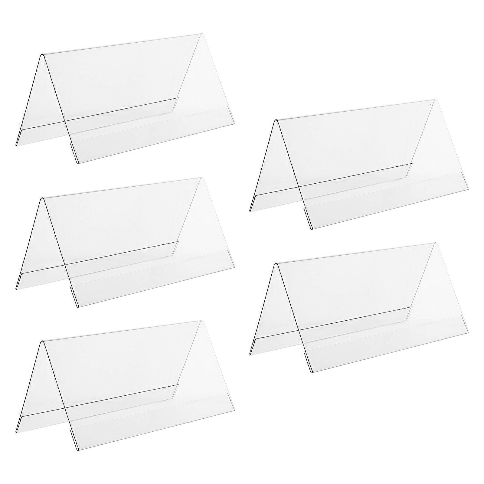 5 Pcs Purse Stand Nameplate Display Trays Mini Sign Holder Stand Acrylic Easel Stands