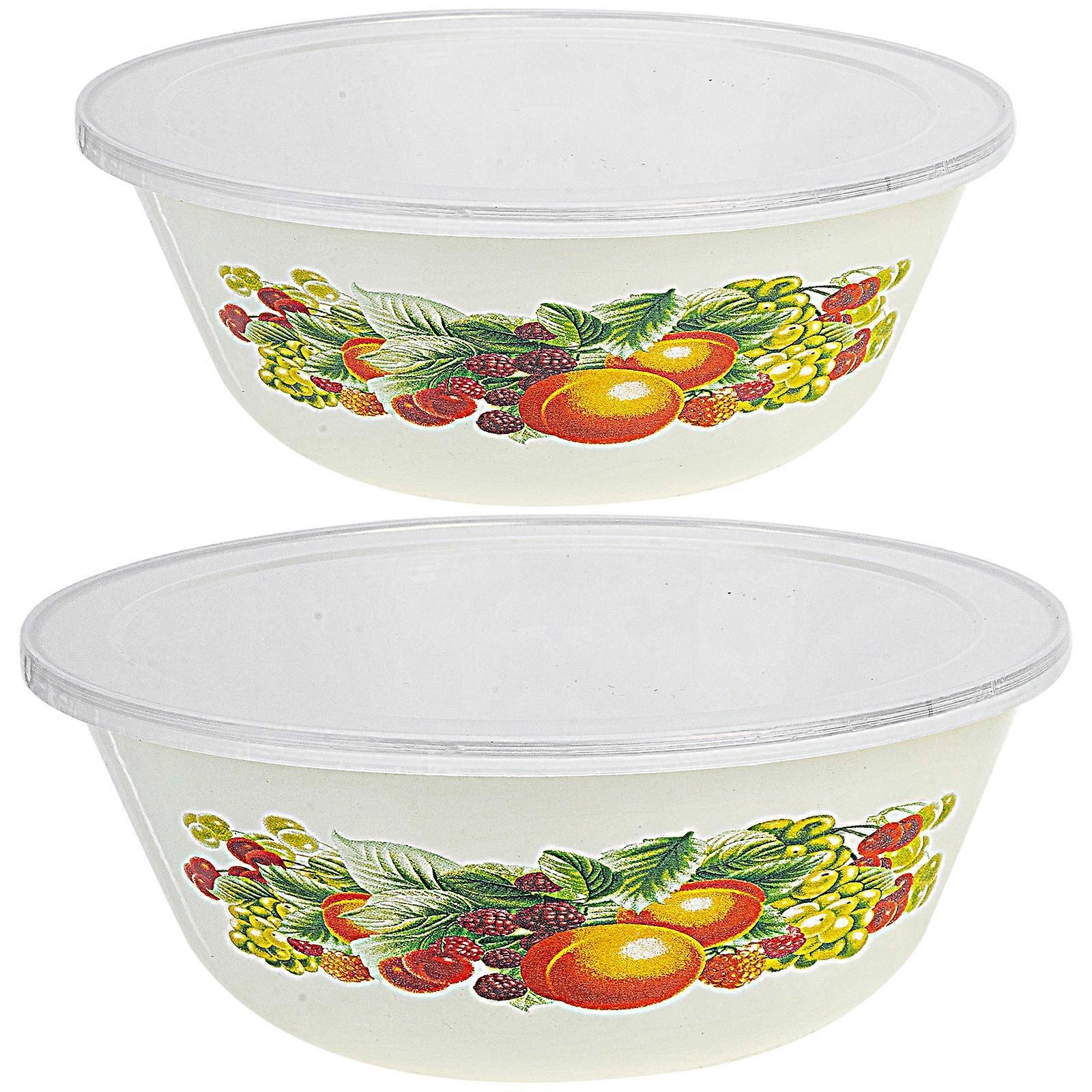 2 Sets of Soup Storage Bowl Food Container Salad Bowls Thicken Bowl with Lids