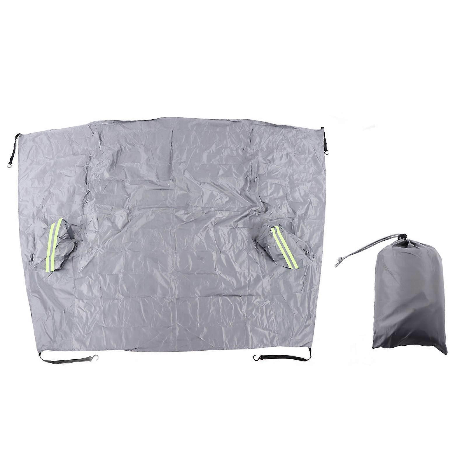 Windshield Cover Waterproof Snowproof Large Coverage Area Universal Windshield Protector with Reflective StripsGrey