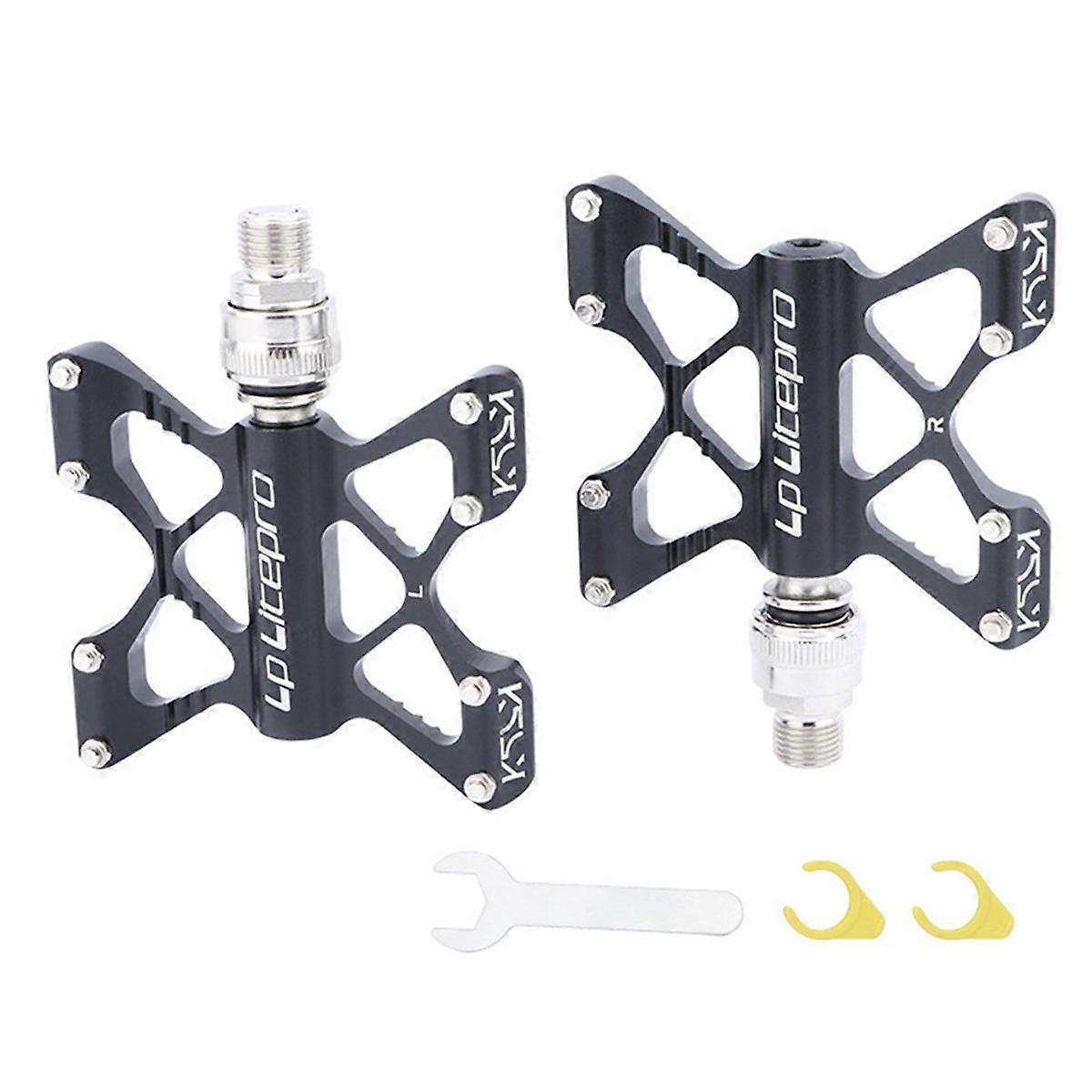 K5 Quick Release Pedal Widened Non-Slip Ultralight Sealed Bearing Folding Bike Pedals Bicycle Part Black