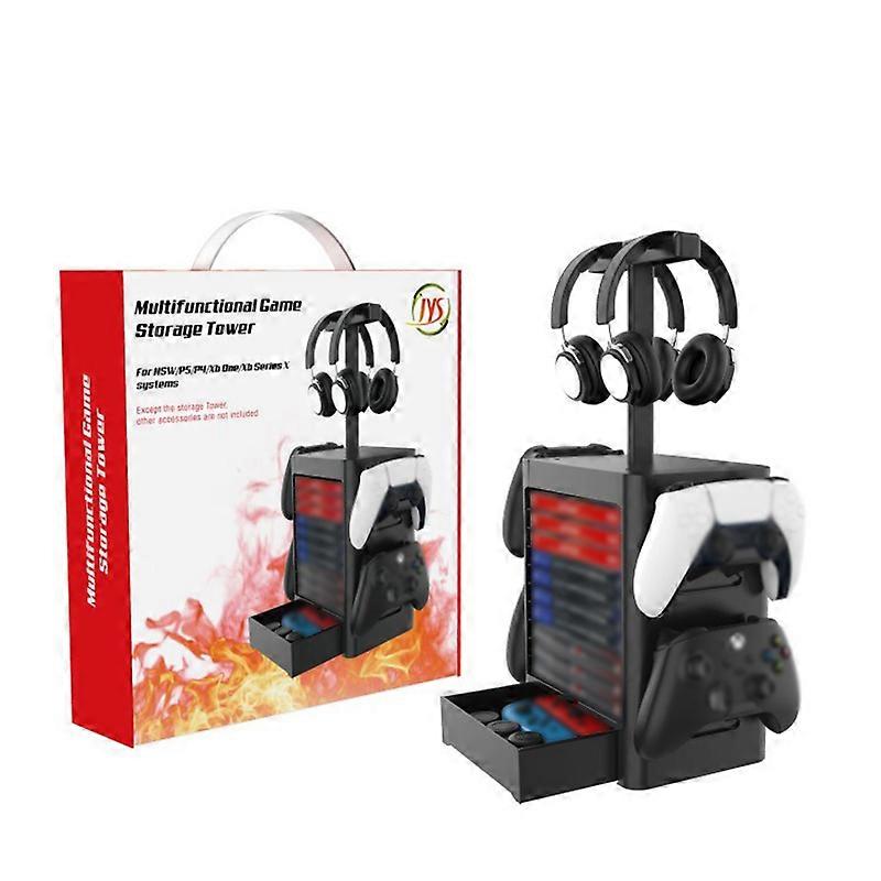 CD Discs Storage Seat Bracket Double Layer Holder For PS4 Pro/PS4 Slim /PS4/PS5/ONE/Nintendo Switch Disk Stand