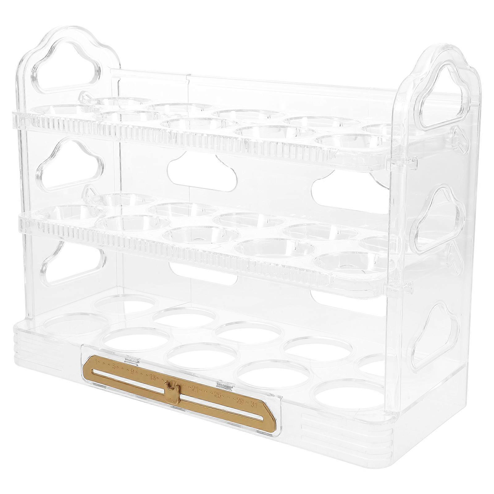 Refrigerator Egg Case Fridge Side Space Egg Storage Rack 3-layer Egg Container