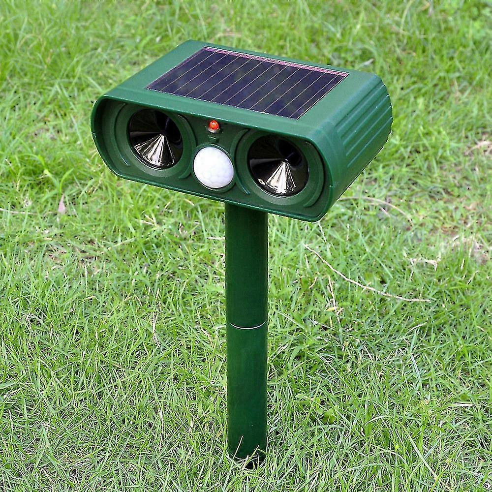 Ultrasonic Garden Cat Repeller, USB or Solar Powered, Cat Repeller with Ground Stake