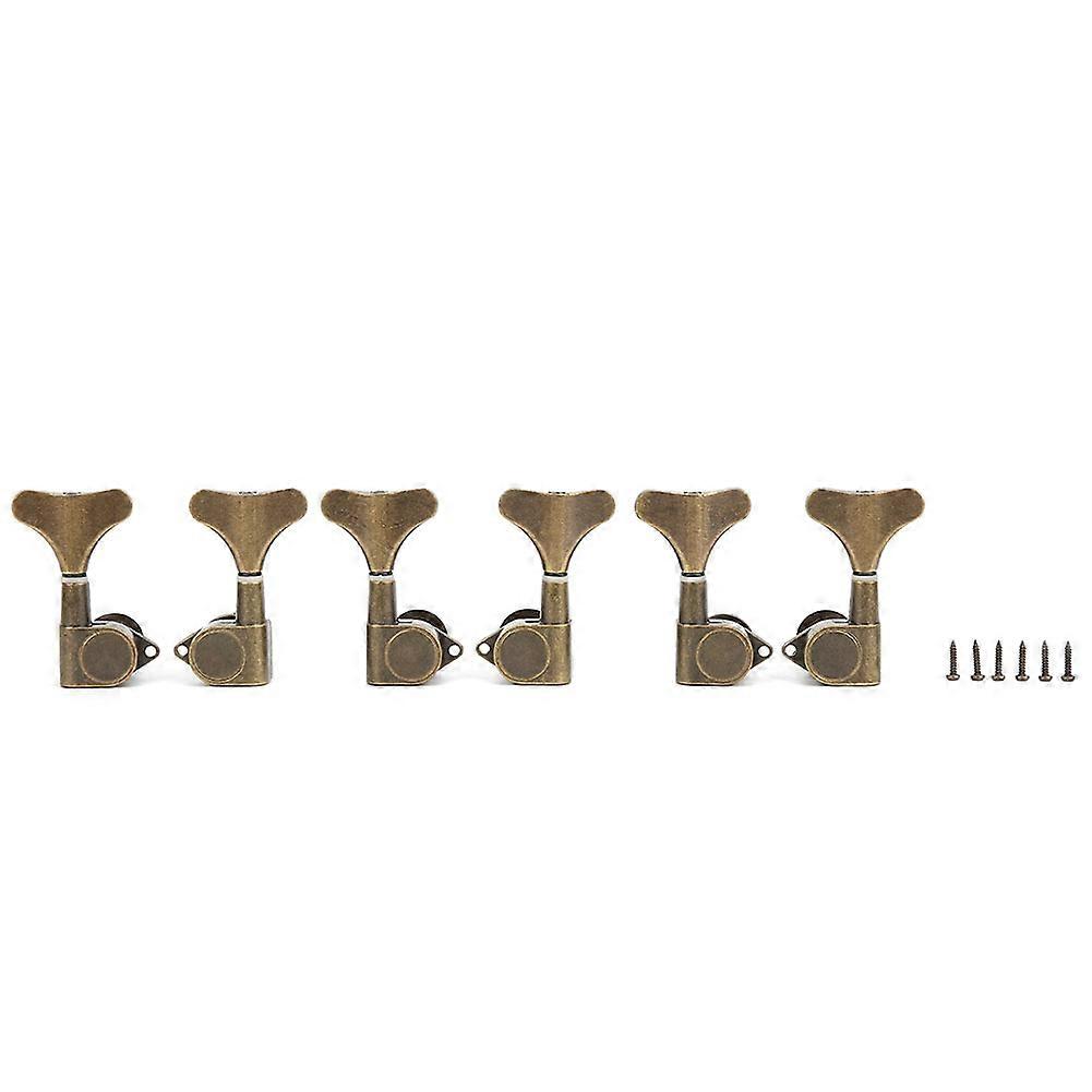 6 Pcs Tuning Key All Sealed Fishtail Electric Bass Tuning Key 3L+3R Instrument Accessory