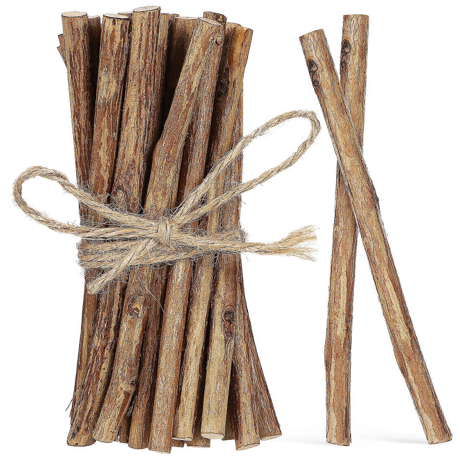 50 Pcs Wooden Sticks for Crafts Natural Style Branches Craft Log Sticks Rustic Home Decors