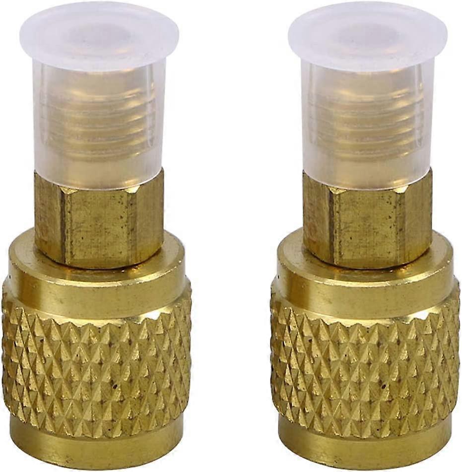 Nirvana 2pcs R410 Air Conditioner Adapter Quick Coupler Air Conditioning System Conversion Adapter (Gold)