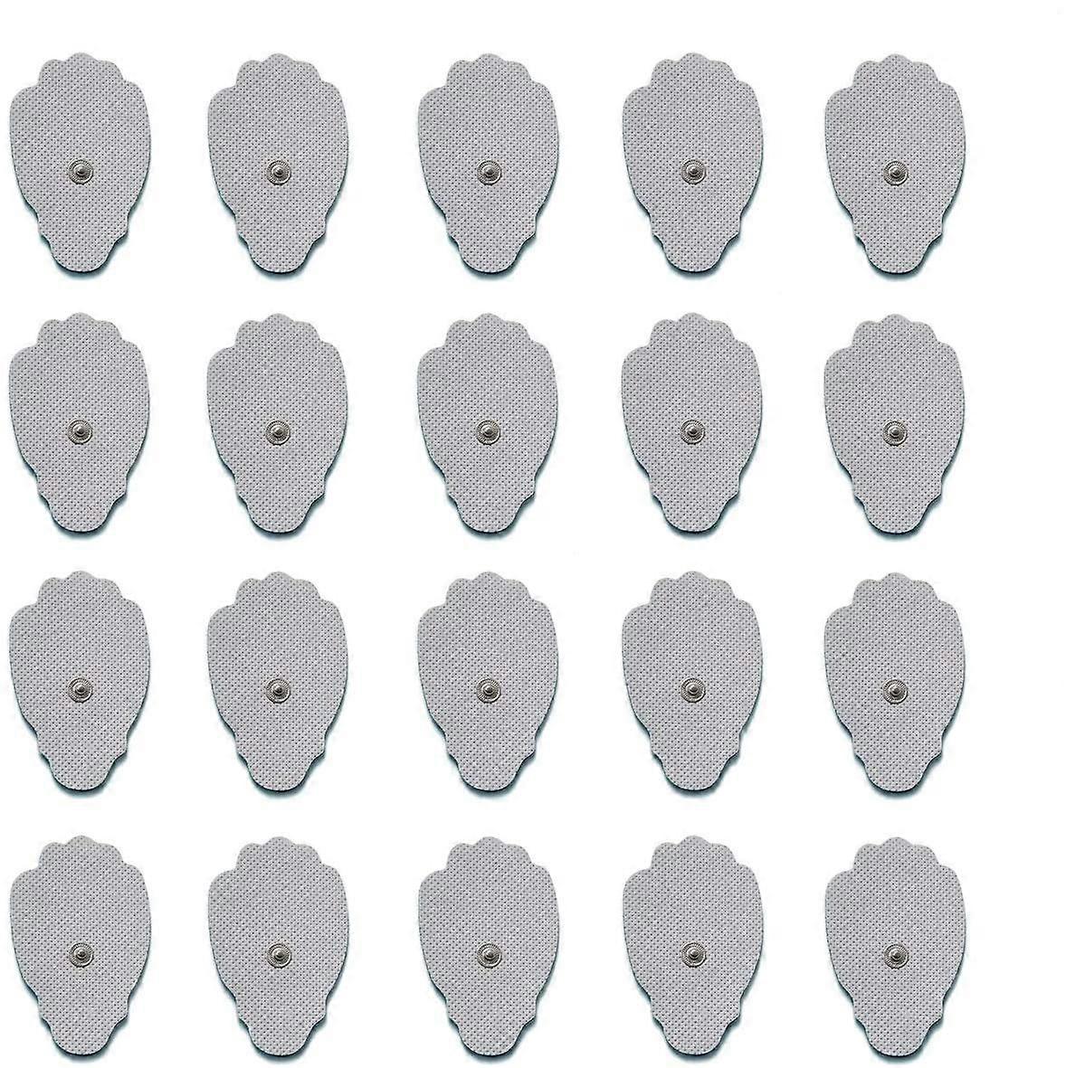 TENS/EMS Unit Electrode Pads - 20 Snap TENS Electrodes, Reusable Up to 25 Times