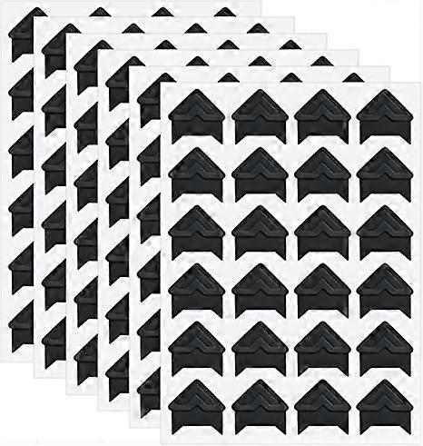 12 SheetsSelf-Adhesive Photo Corners Stickers, Acid Free Photo Mounting Corners for Scrapbooks, Memory Books, DIY Picture Album, Journal (Black)