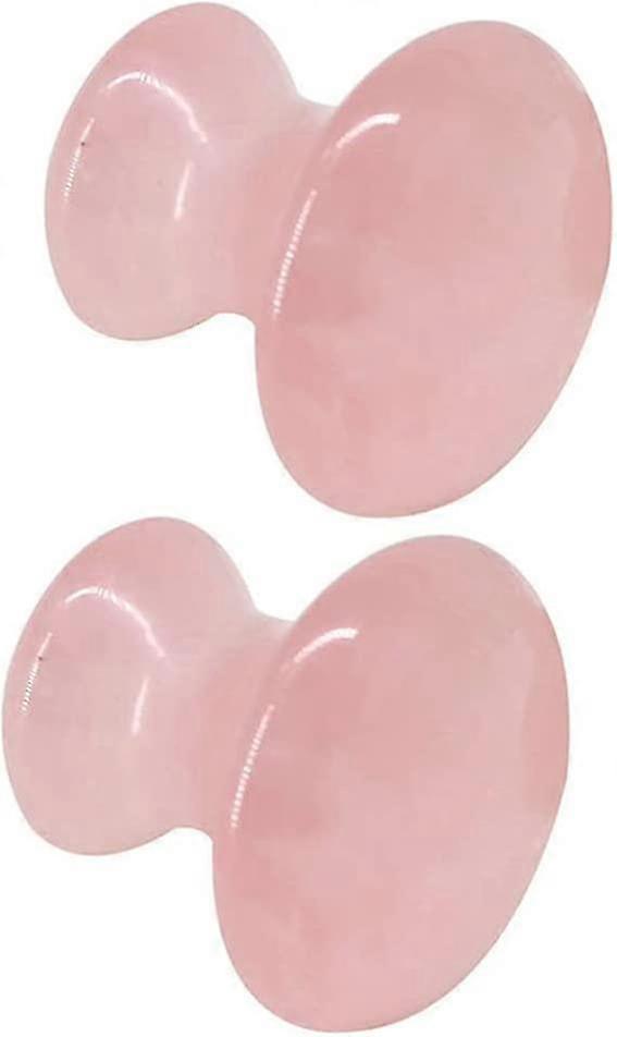 Tool Rose Quartz Mushroom Face Massager Health Jade Stone Mushroom Scraping Massage Tool For Home Spa, Random Color2pcspink0