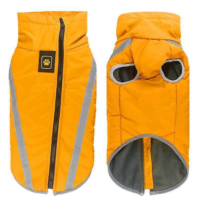 ماء معاطف الشتاء الملابس ، عاكس الطقس البارد سترة السترات مع الصوف الدافئ لينة ، يندبروف الملابس للكلاب المتوسطة الكبيرة-XinHan