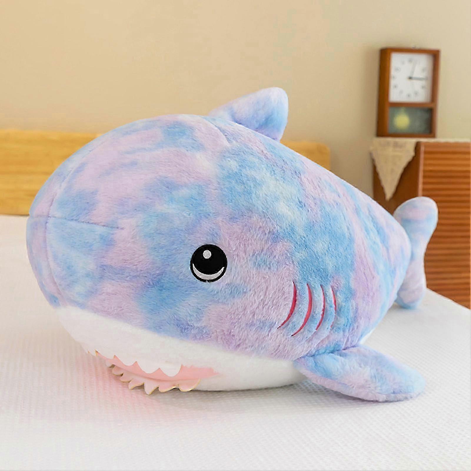 Kawaii Rainbow Shark Plush Toys Realistic Stuffed Doll Lovely Soft Plushie Pillow Cushion Plush Doll For Kids Baby Comforting
