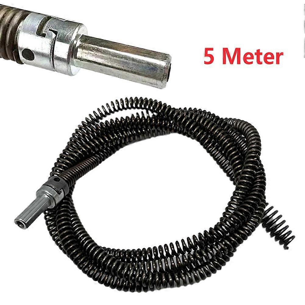 5 Meter Electric Drill Drain Dredging Spring Sink Cleaner Sewer Dredging Tool 10mm Spring Diameter Pipe Dredging Tool Household