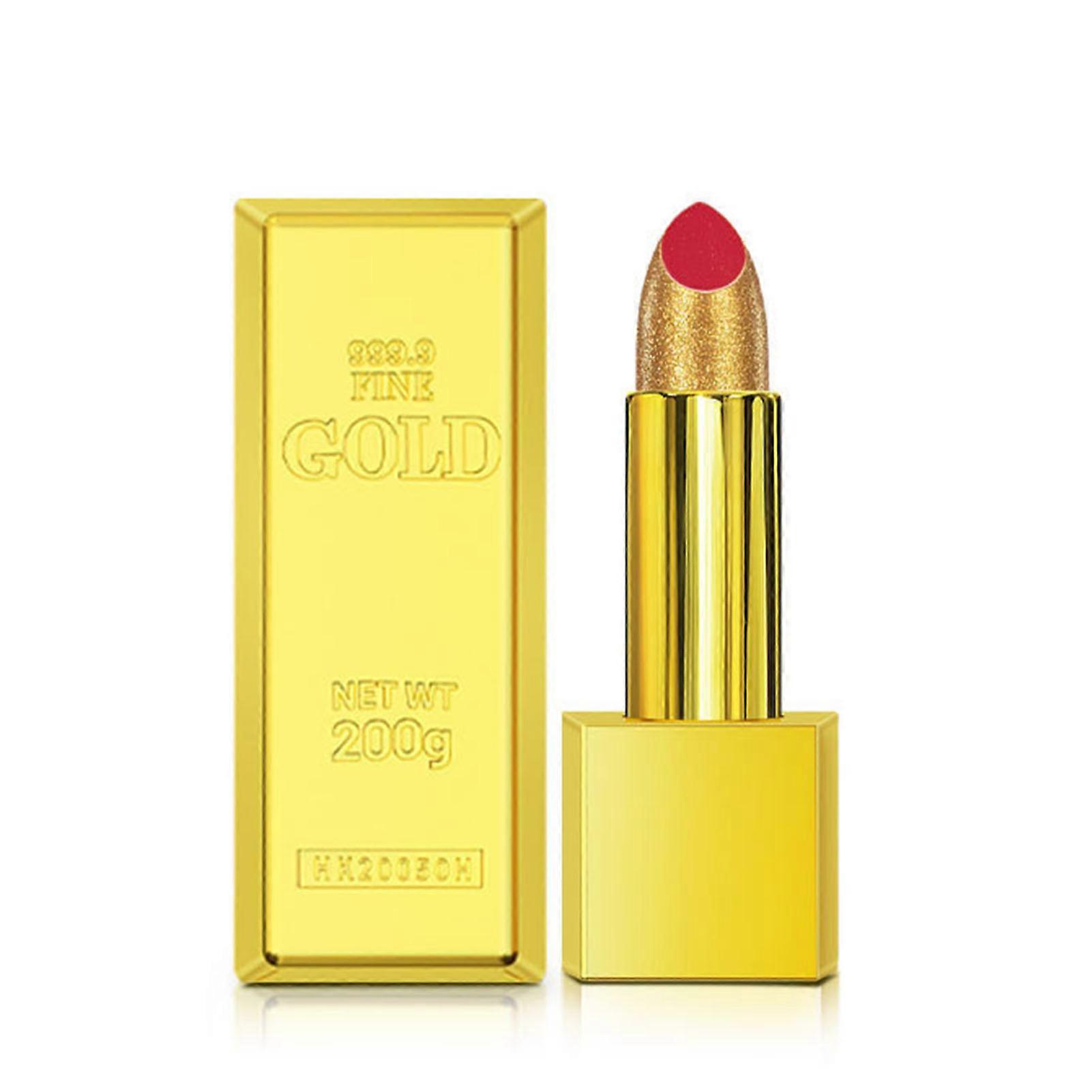Yellow Gold Color Lipstick Skin-modifying Non-stick Cup Lip Gloss for Daily Makeup