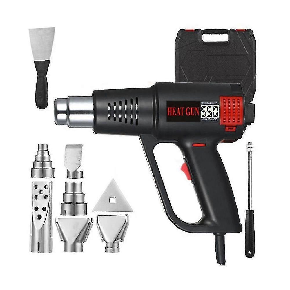 2000w Smart Hot Air Heat Fast Heating Lcd Digital Temperature-controlled Heat Black Eu Plug