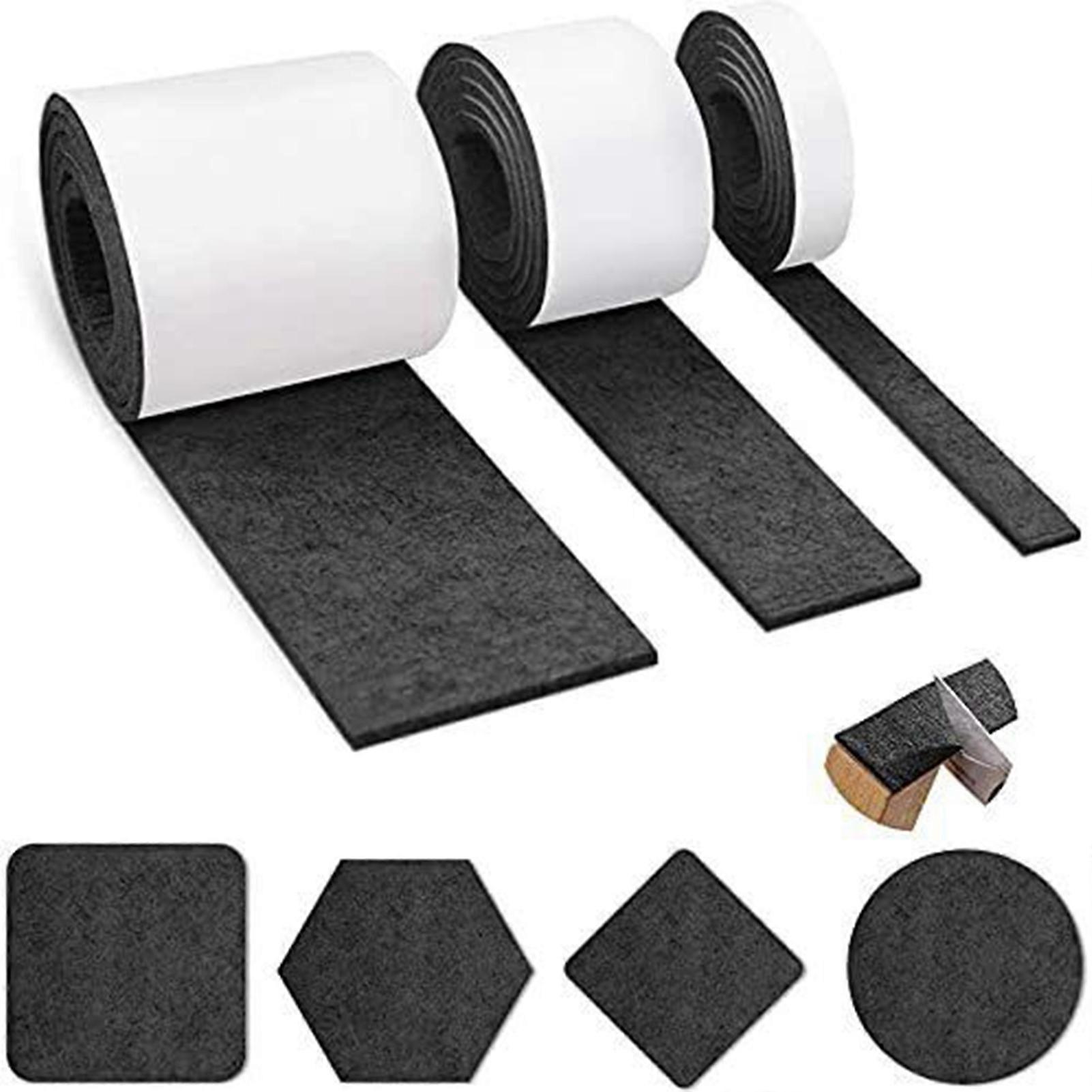 Self-adhesive Non-slip Felt Strips Easily Cut Long-lasting Felt Glides for Furniture and Fitness Equipment