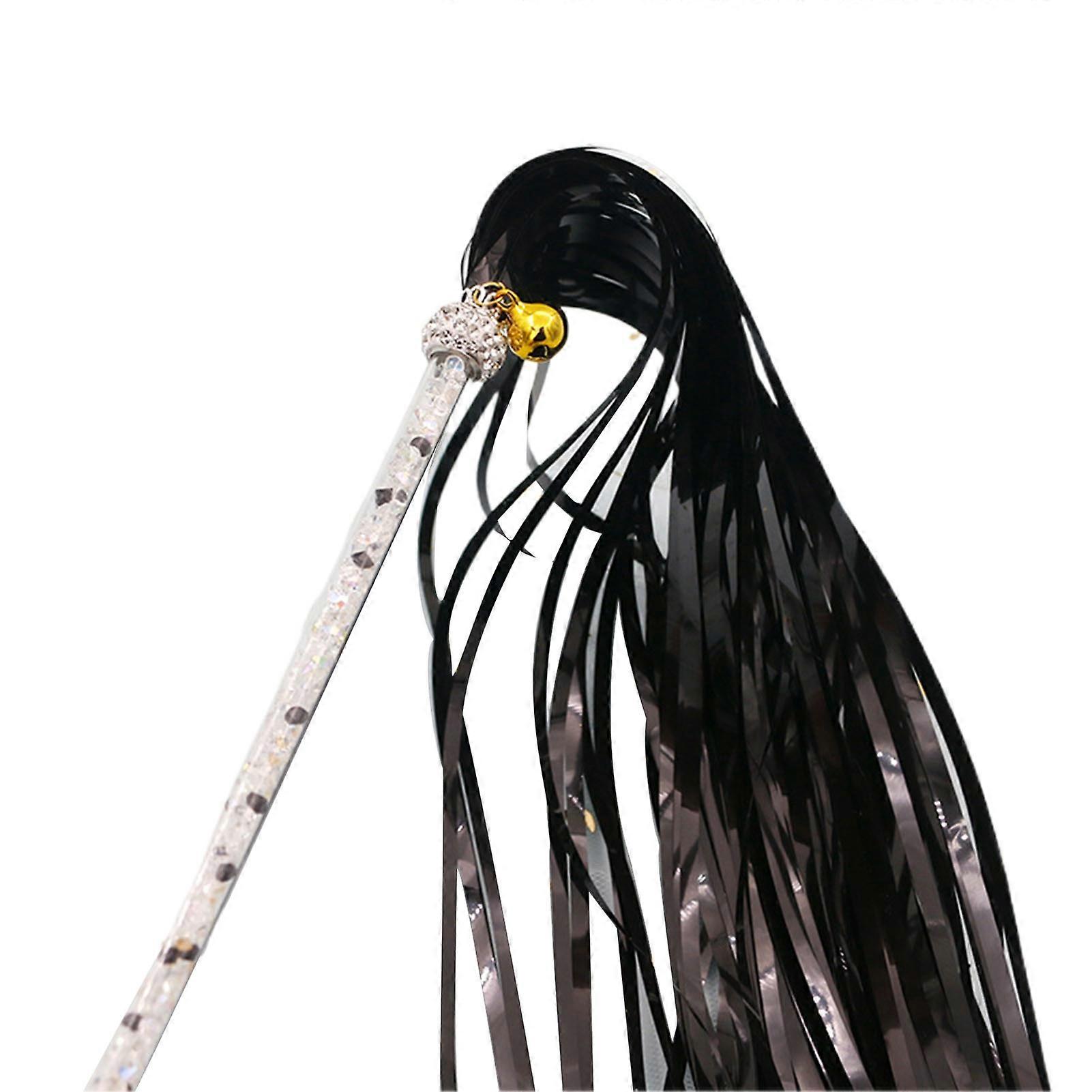 Cat Teaser Tassels Design Interactive Acrylic Kitten Teaser Stick Toy for Indoor