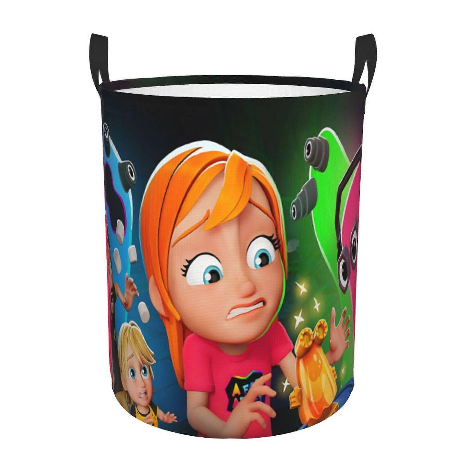 Afor Adley 3d Graphic Flame Laundry Basket Fire Flame Clothes Hamper Storage With Handle-SYS27536