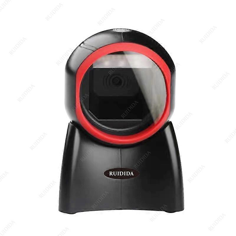 1D 2D Desktop Barcode Scanner Omnidirectional USB Wired Barcode Reader Platform Scanner Automatic Sensing Scanning