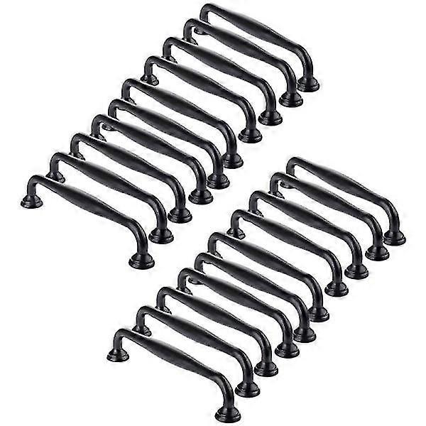 20 مقابض أبواب سوداء ، خزائن مطبخ ، أدراج ، غرفة نوم تسحب مسافة المركز 96 مم (20 أنبوب موديل -96 مسافة فتحة) أبيض - C