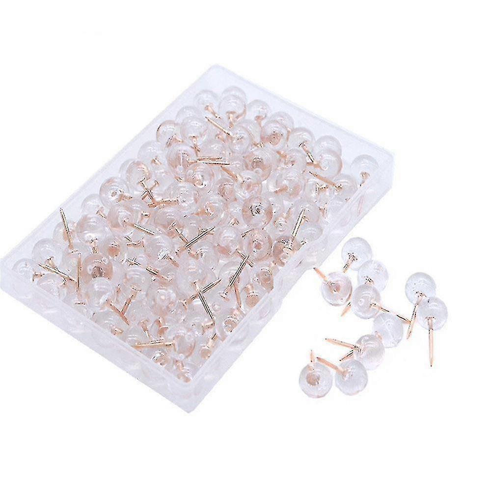 100pcs/box Thumbtack Push Pins Acrylic Head With Steel Point - Cork Board