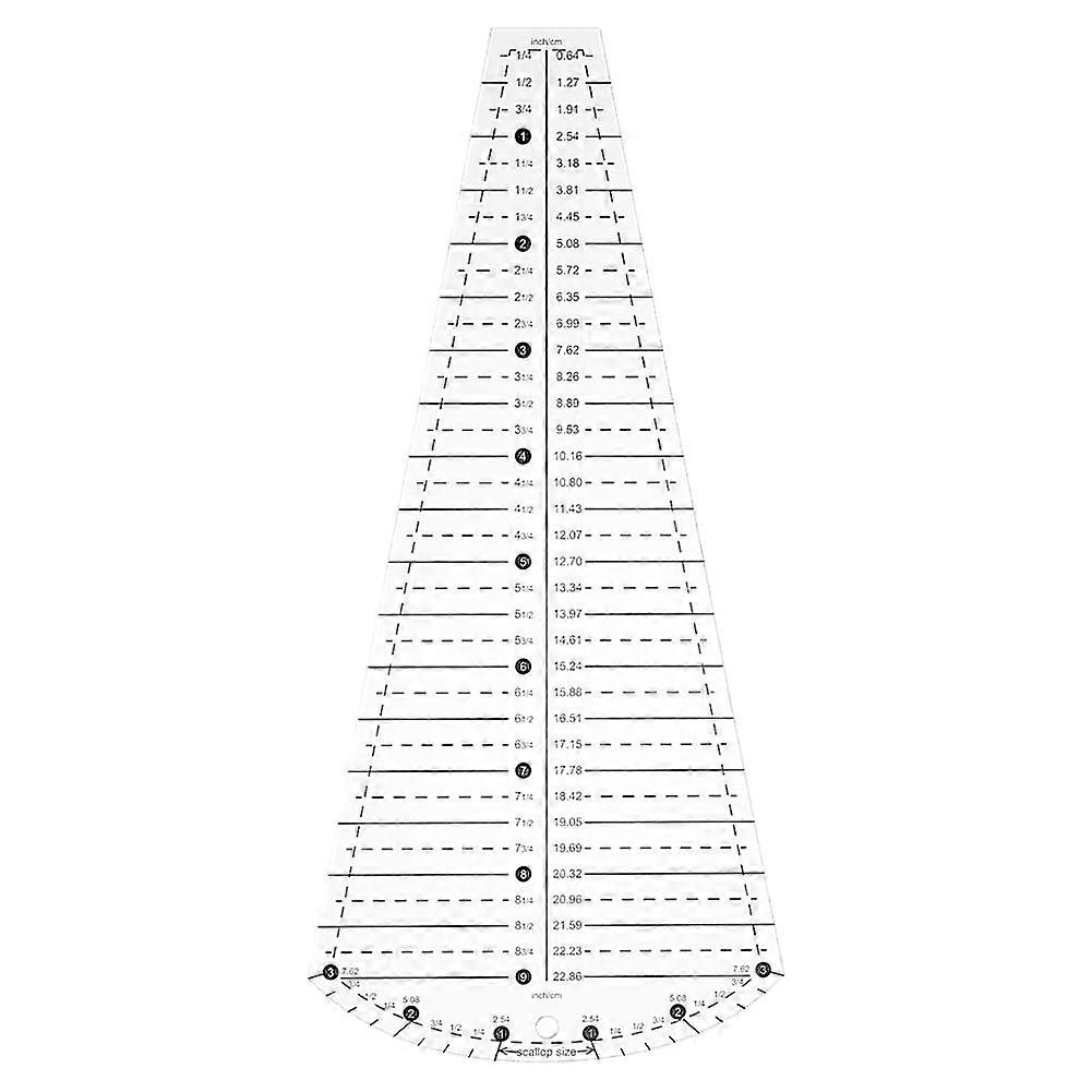 Acrylic Quilting Template Ruler Dresden Plate Quilting Template Petal Shape Template Quilt Supplies for Cutting Patterns Sewing Blanket Making