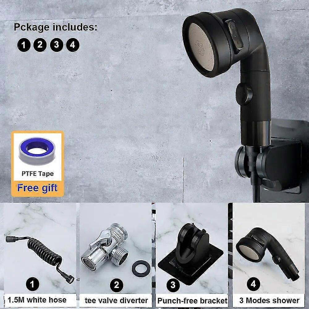 Exquisite Sink Faucet Sprayer Attachment Extension Shower Head Set 3 Modes Adjustable Hair Pet Rinser Showerhead With Stop Function