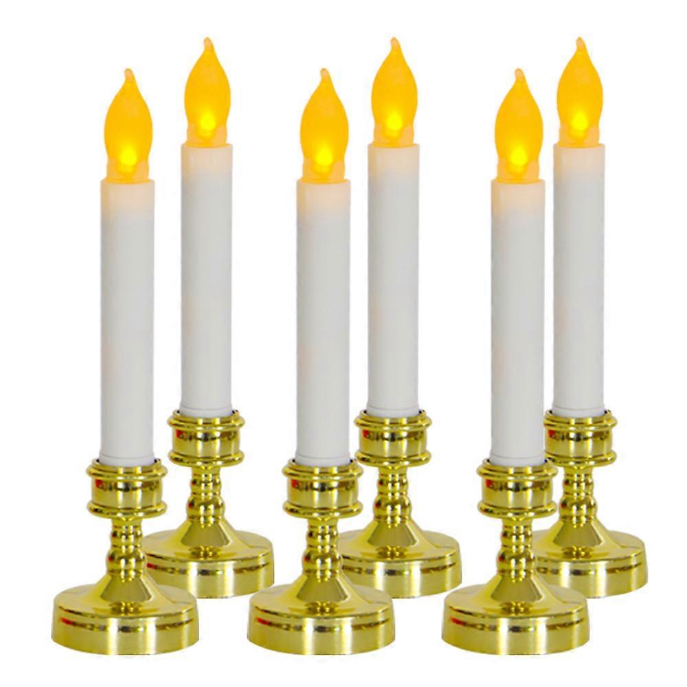 12 Pcs Flameless Window Candles, 16.5CM Battery Operated LED Taper Candles , Warm White Light (Batteries not Included)