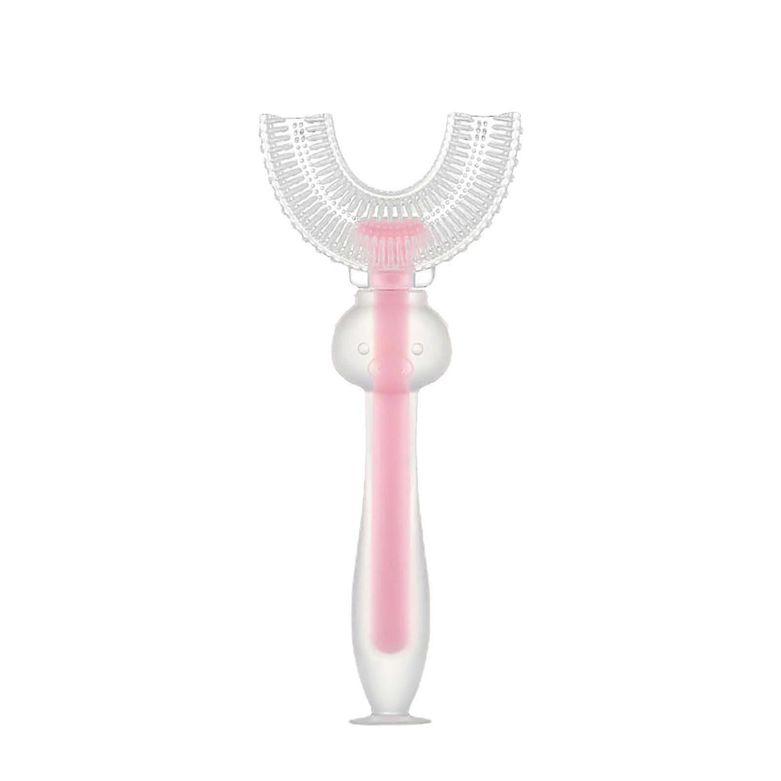 Suction Cup U-shaped Toothbrush Children Liquid Silicone Toothbrush Teeth Cleaner