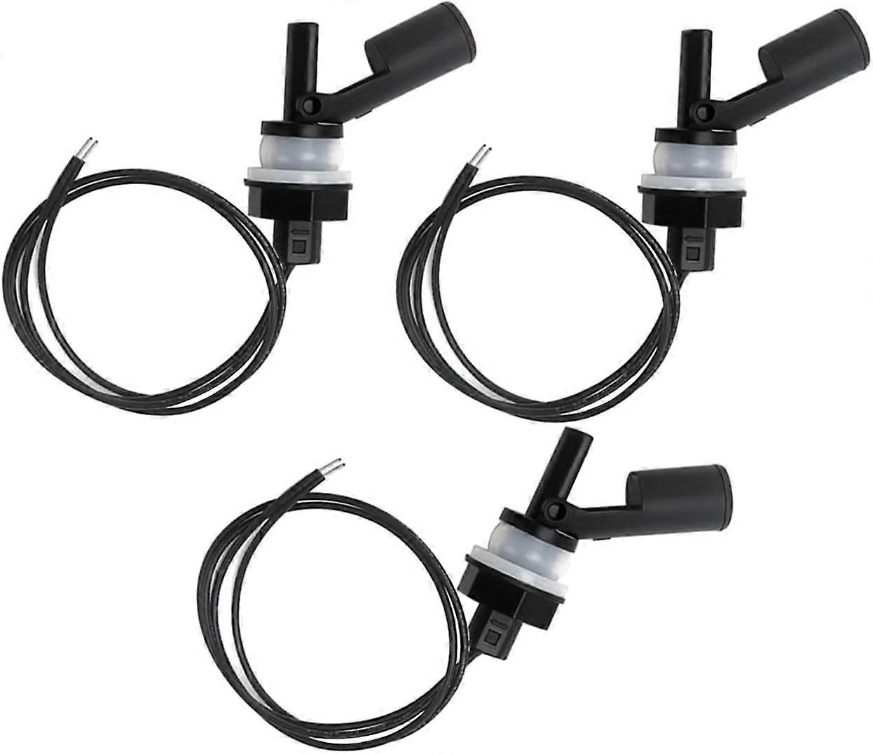 Pack of 3 10 W Water Level Sensors, PP Side-Mounted Horizontal Liquid Float Switch, Water Liquid Level Sensors for Tank Pool, Aquarium