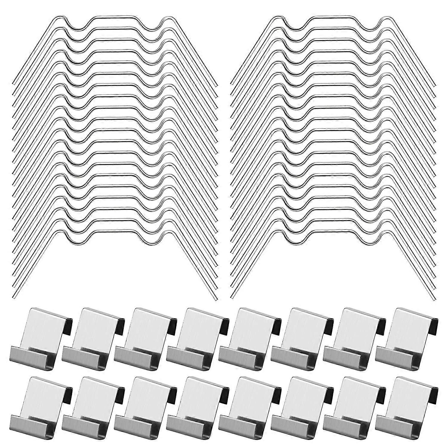Linkrunning Le clip per vetri per serra da 100 pezzi includono morsetti in acciaio inossidabile di tipo 50 W e clip in vetro per serra di tipo 50 Z
