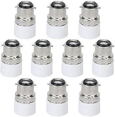 10pcs light Bulb Adapter B22 to LED E14 Screw Bulb Holder Lamp Adapter Converter Connector B22 to E14 Adapter Lamp Socket Stopping Beautiful and Pract