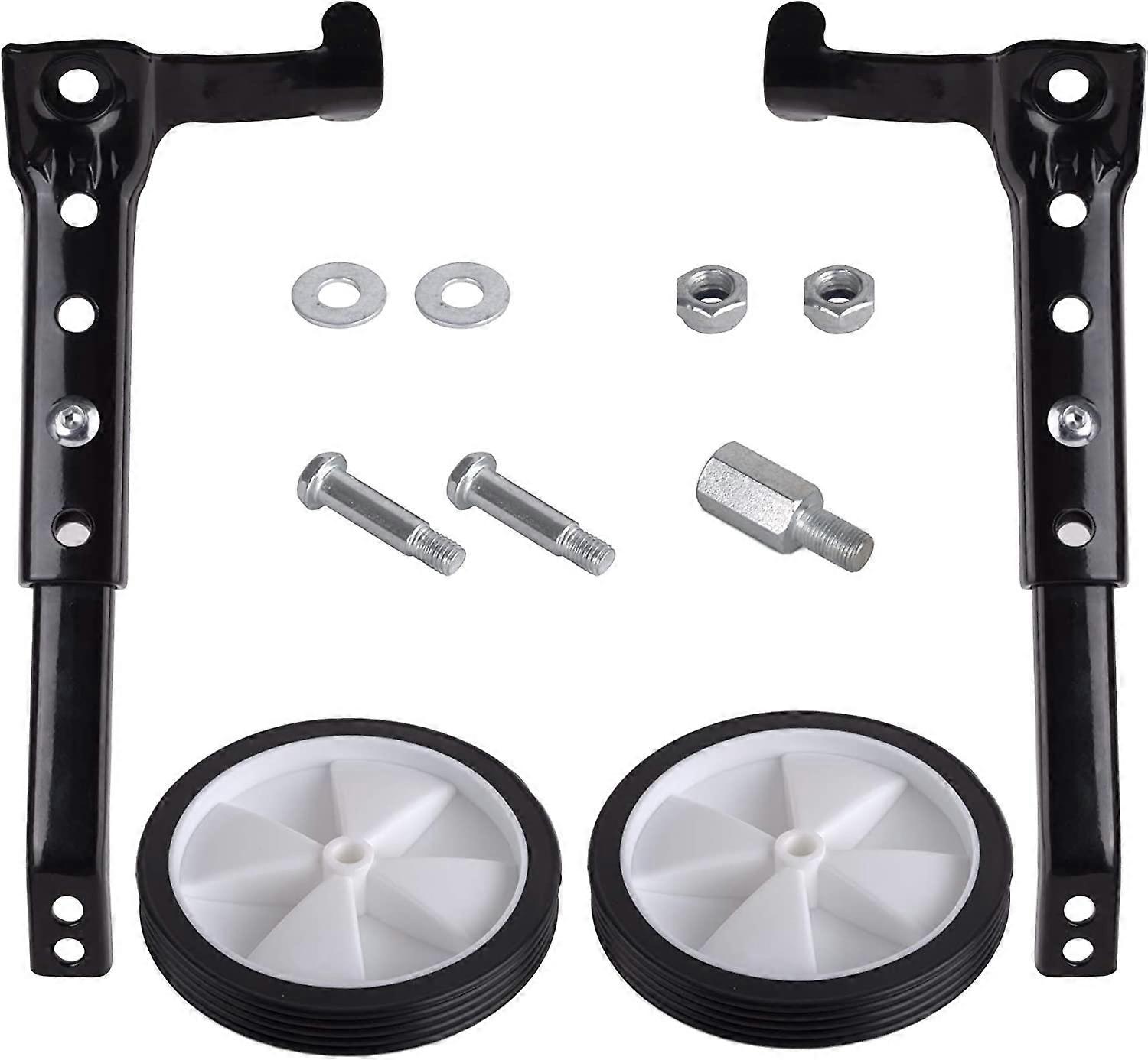 Sykkelstabilisatorer for barn, sykkeltreningshjul, universelle støttehjul for 18 20 22-tommers barnesykler (1 par svart)