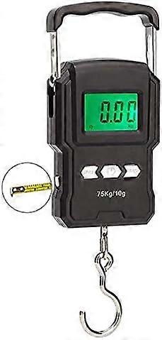 Digital Luggage Scales Electronic Hanging Scales with Fishing Hooks, Illuminated Display, Auto Hold Tare Function and Automatic Shut-Off
