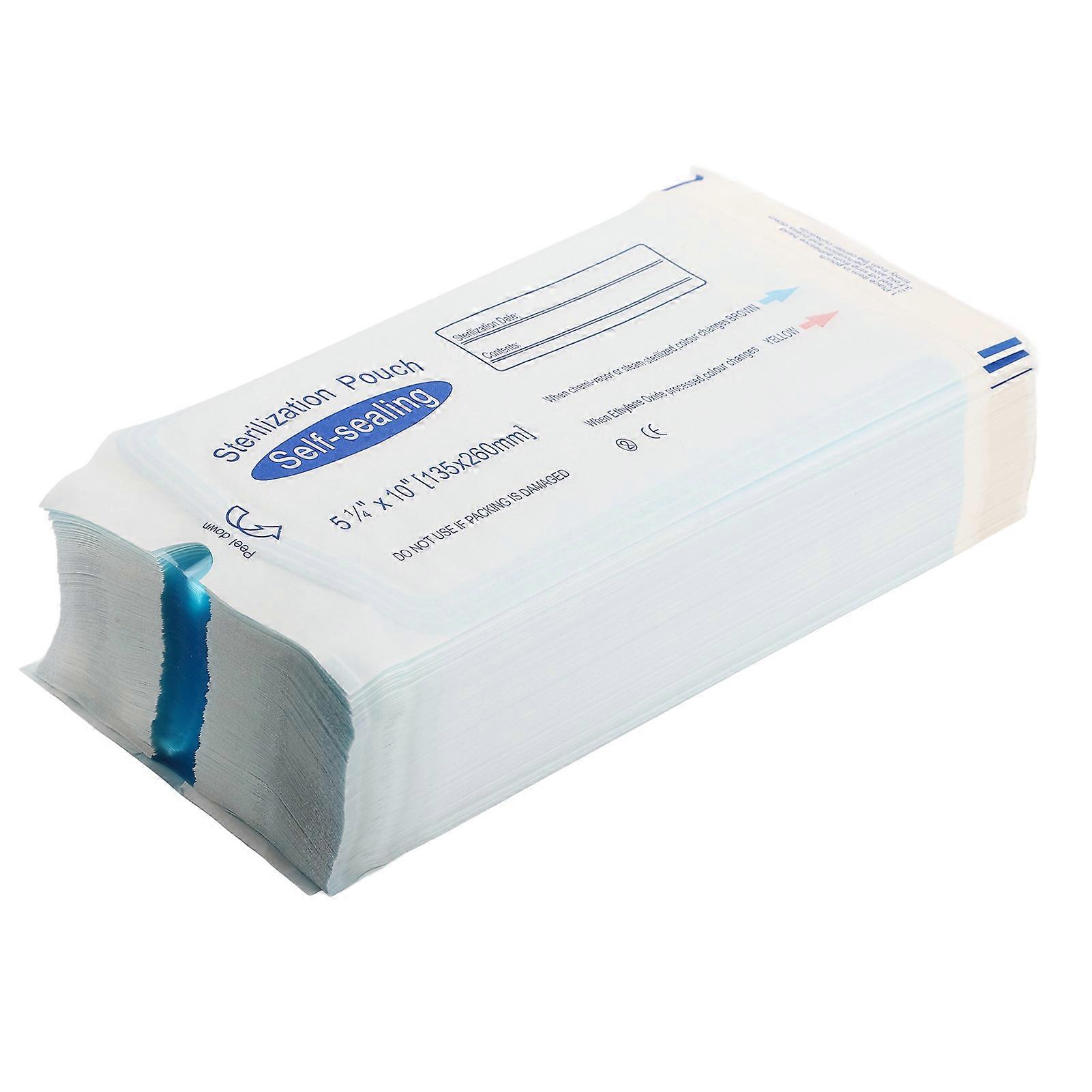 200pcs Dental Self Sealing Sterilization Pouch Triple Heat Sealing Prevent Tearing Autoclave Pouches for Beauty Salons Nail