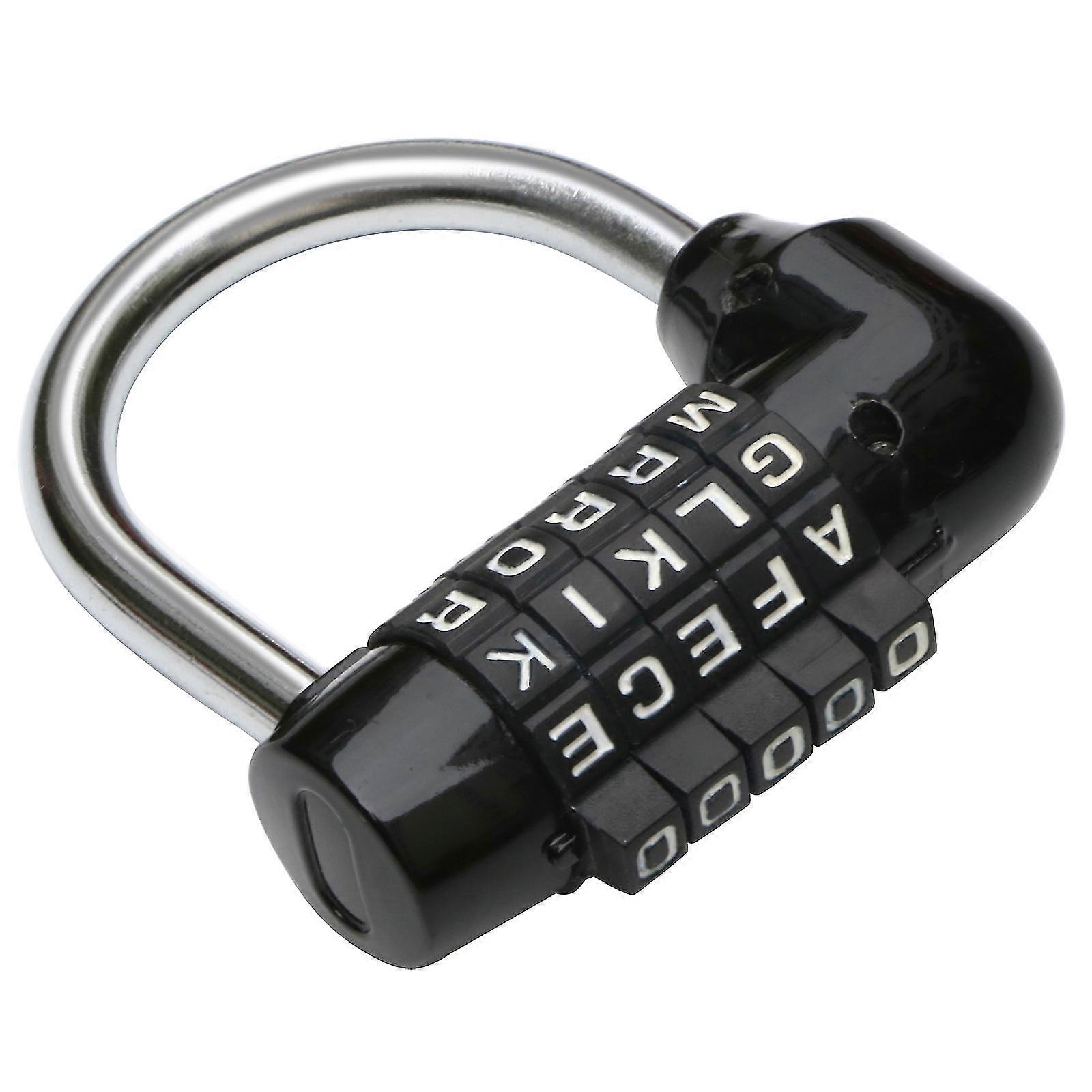 5-Letter Combination Padlock Black