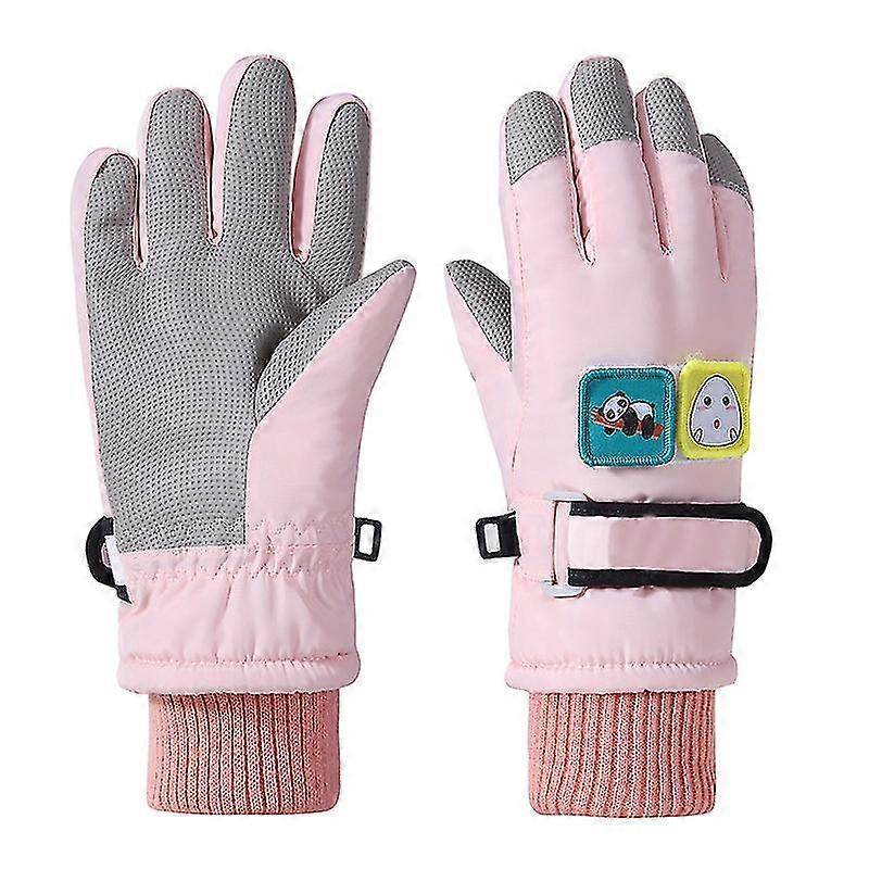 Ski Gloves Gants de ski pour enfants Dessin animé Coupe-vent et anti-froid Riding Split Fingers Plus