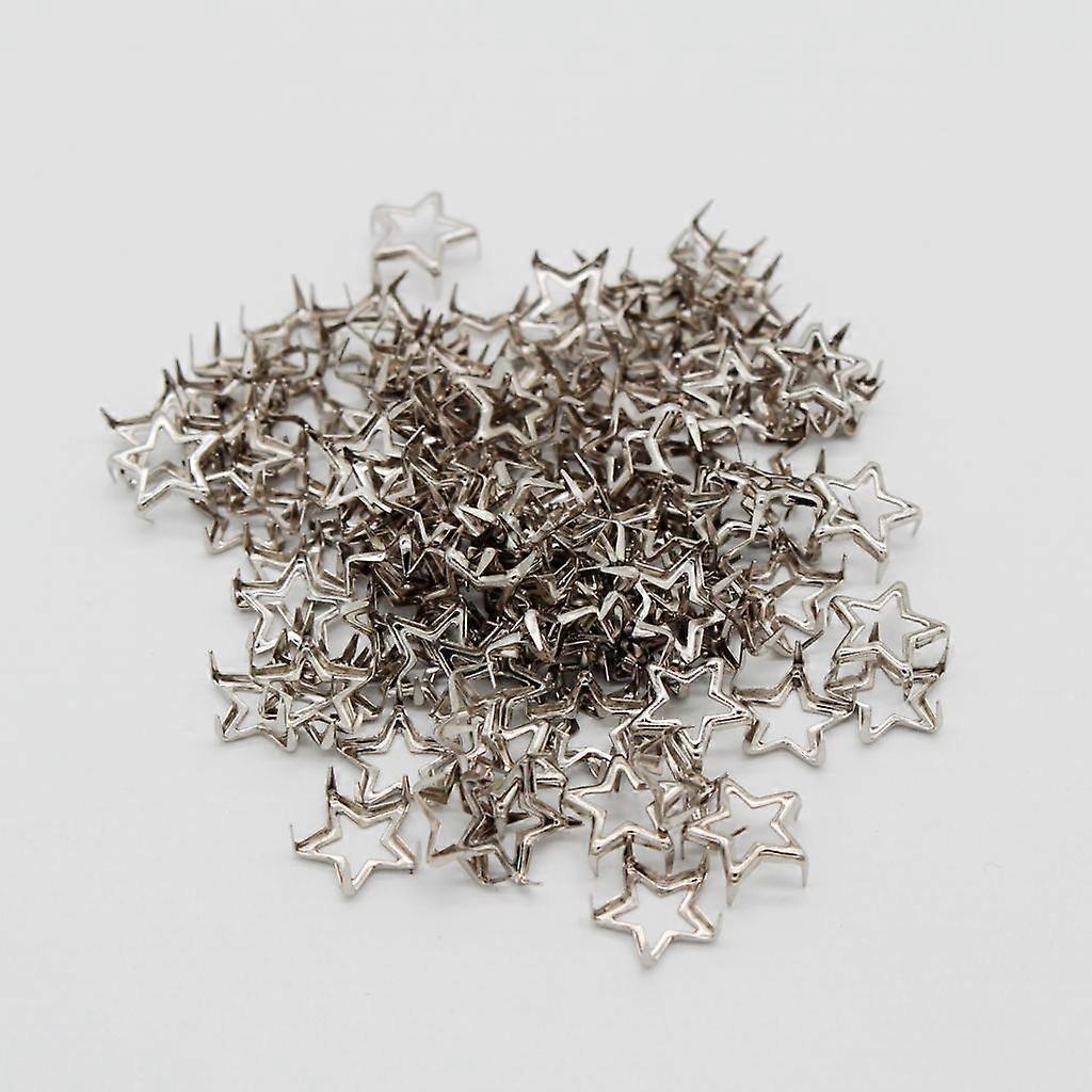 2x 100x Metal Rivets Buttons Buckle Star-shaped Closure for Crafts