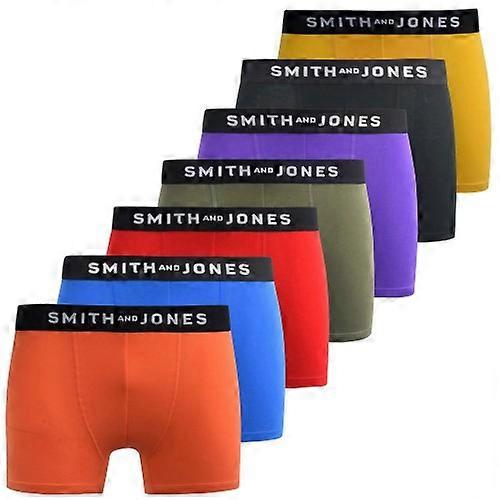 Smith & Jones Mens Tevin Boxer Shorts (Pack of 7)